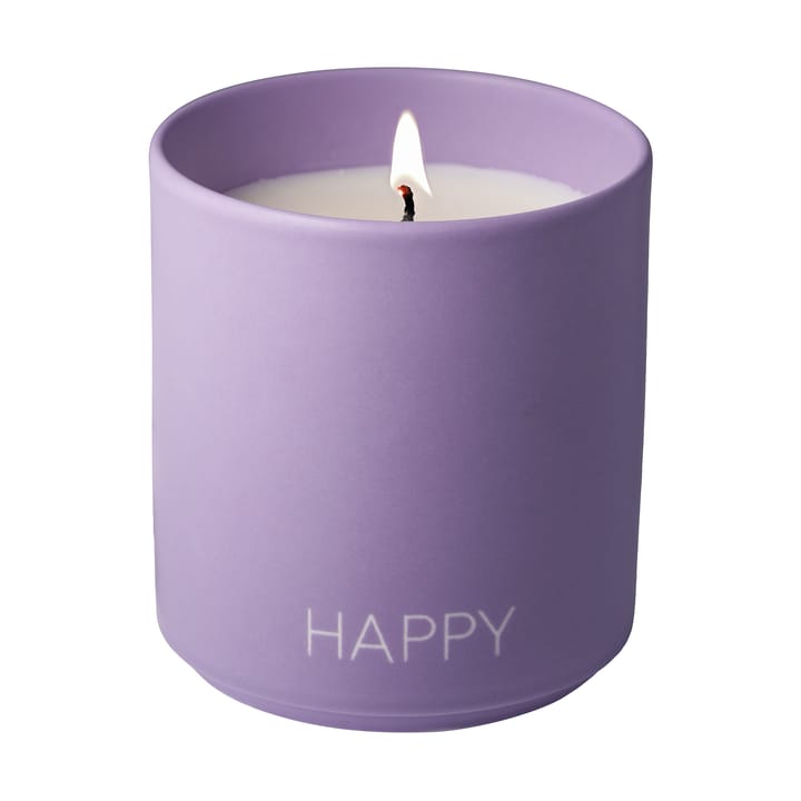 Vela perfumada large Ø8 cm - Happy-purple - Design Letters