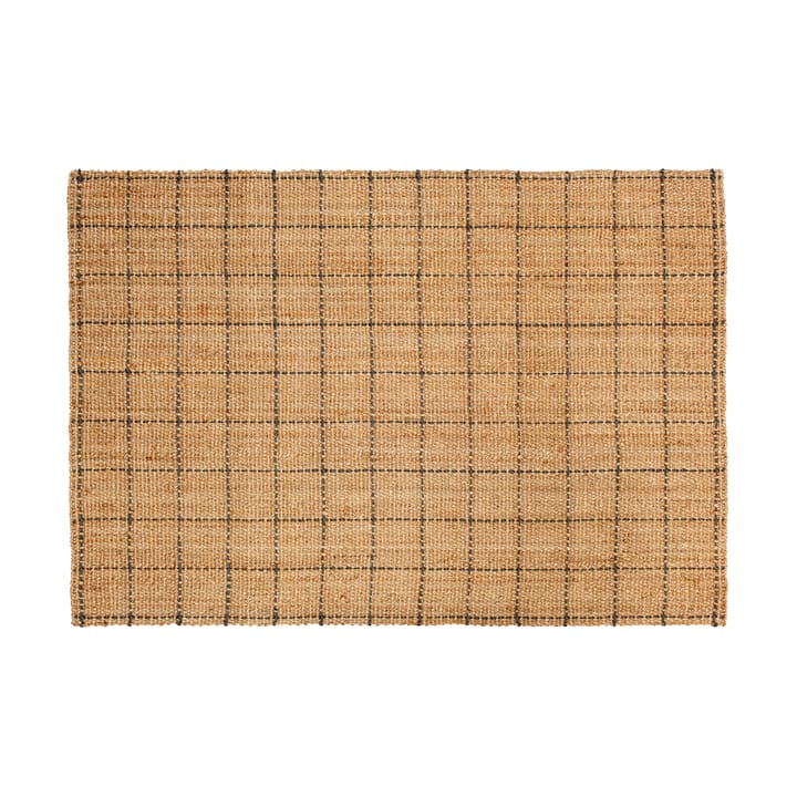 Tapete de juta quadriculado Frek160x230 cm  - Natural-cinzento escuro - Dixie