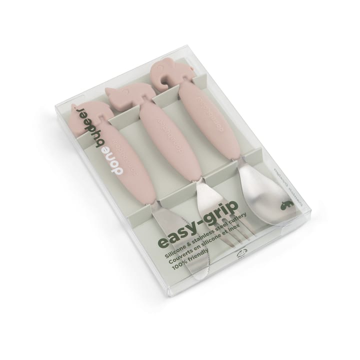 Talheres Deer Friends Easy-grip 3 peças, Powder Done by deer