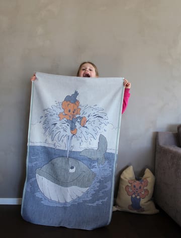 Manta infantil Skattsökarfärden 72x105 cm - Azul - Ekelund Linneväveri