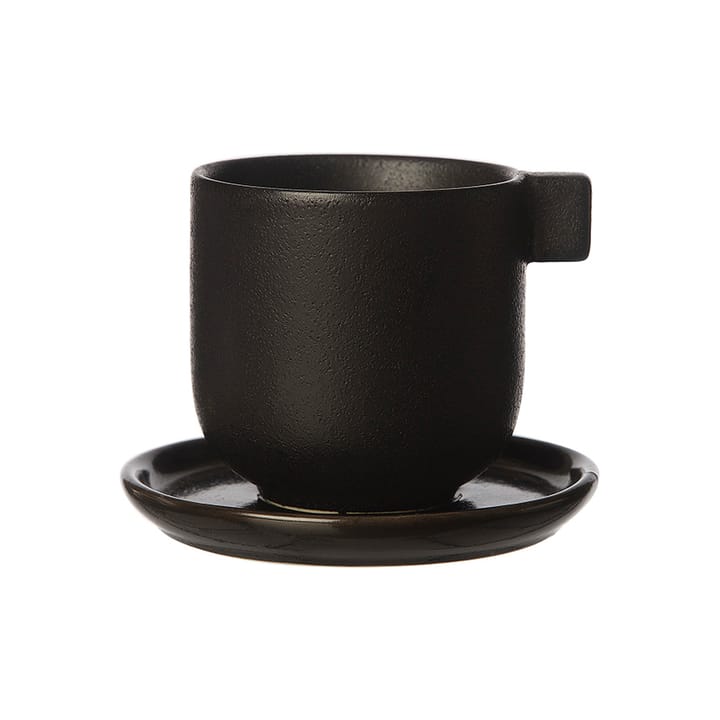 Chávena de café com pires 8,5 cm - Preto - ERNST