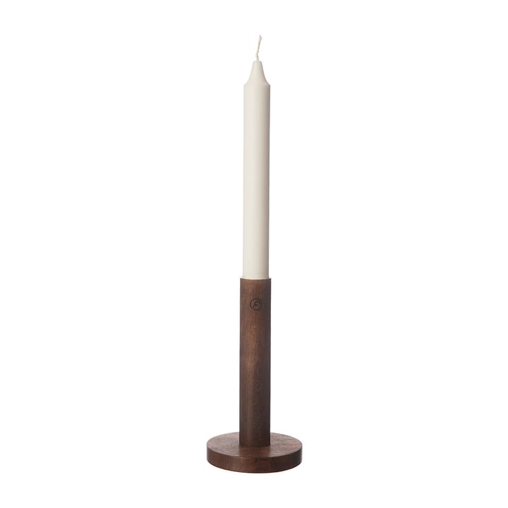 Suporte de velas de madeira 15 cm - Castanho escuro - ERNST