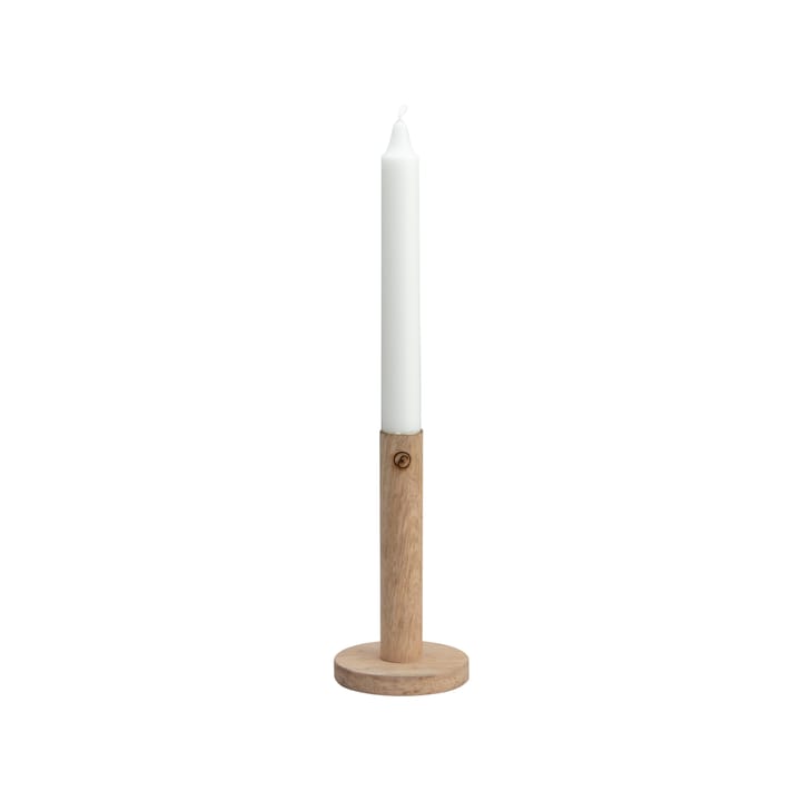 Suporte de velas de madeira 15 cm - natural - ERNST