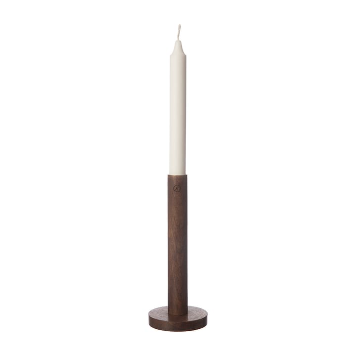 Suporte de velas de madeira 20 cm - Castanho escuro - ERNST