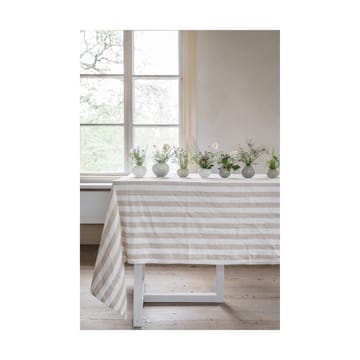 Toalha de mesa Ernst listrada 145x240 cm - Bege-branco - ERNST