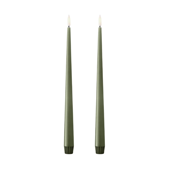 ester & erik vela cônica LED 30 cm 2-pack - Solo Verde 70 - Ester & erik