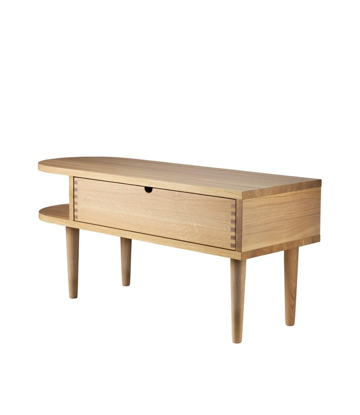 Banco F24 Radius, Oak nature lacquered 35x90 cm FDB Møbler