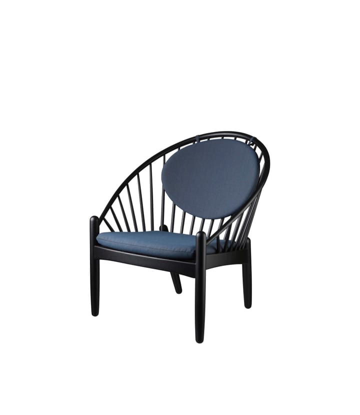 Cadeira J166 Jørna - Oak black painted-dark blue - FDB Møbler