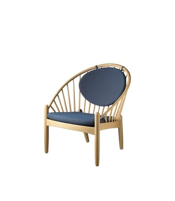 Cadeira J166 Jørna - Oak nature lacquered-dark blue - FDB Møbler