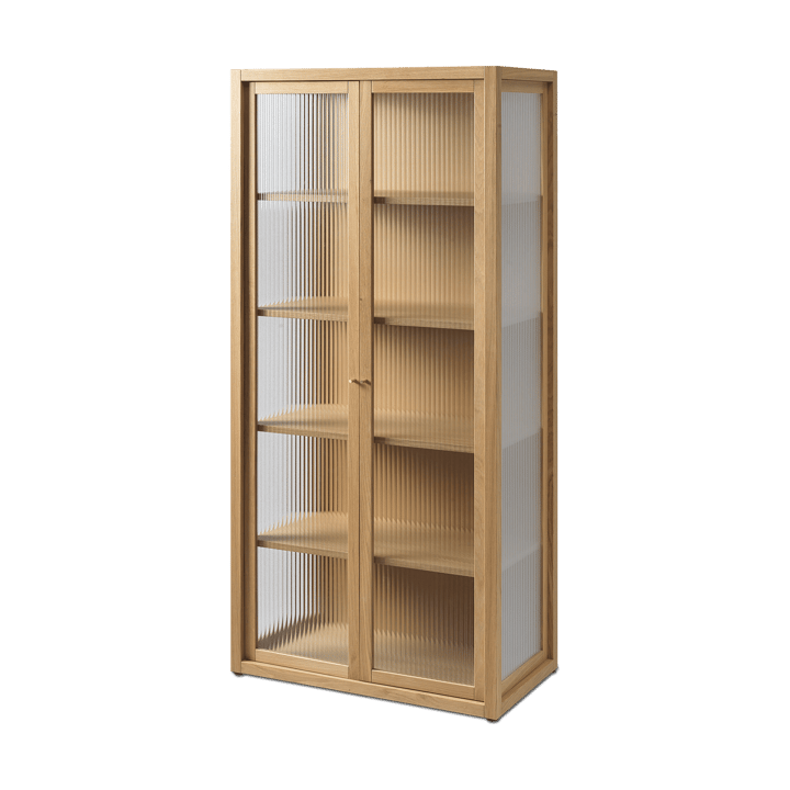 Armário vitrine Reed 70x155 cm - Natural oak - ferm LIVING