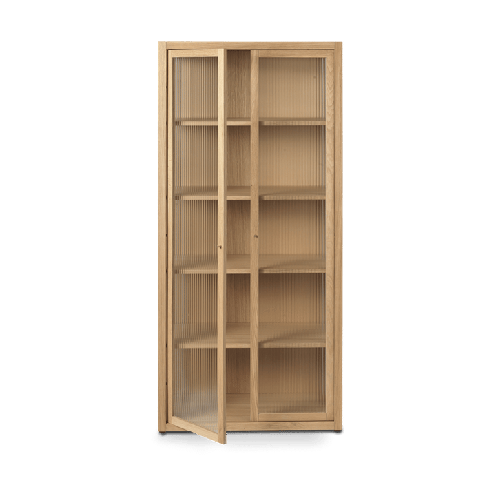 Armário vitrine Reed 70x155 cm - Natural oak - ferm LIVING