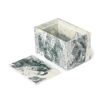 Caixa de armazenamento Mist 10x15 cm - Emerald-off white - ferm LIVING