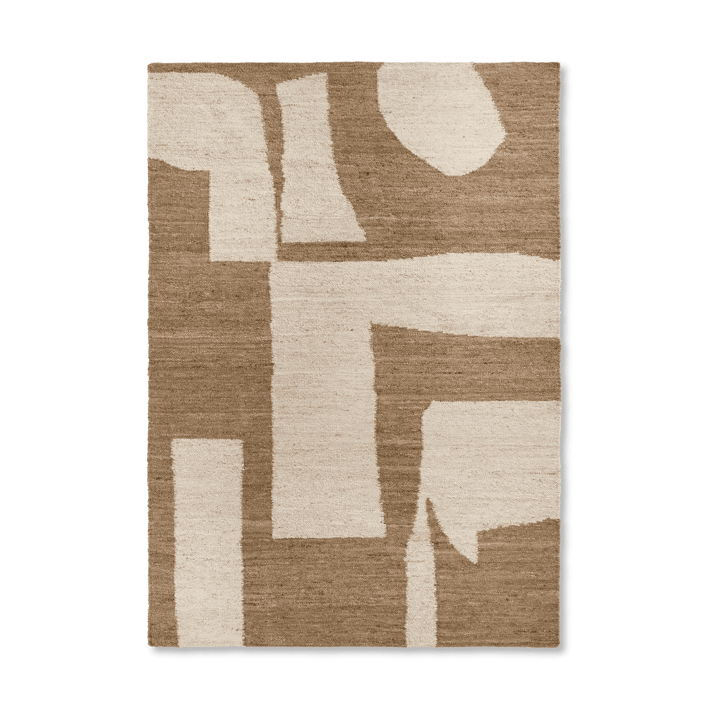 Carpete de lã Piece, Off-white-Toffee, 200x300 cm ferm LIVING