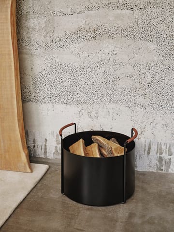 Cesto de madeira Port - Black - ferm LIVING