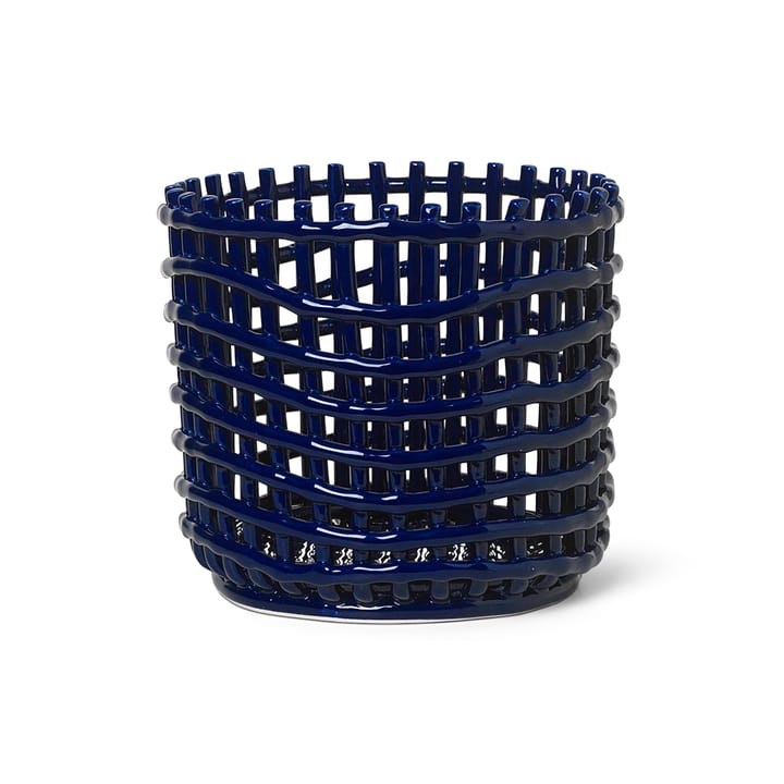 Cesto trançado Ceramic Ø23.5 cm, azul ferm LIVING