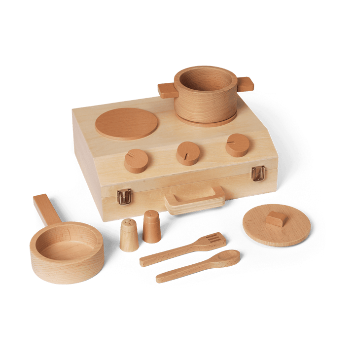 Conjunto de cozinha Toro Suitcase Kitchen para crianças - Natural - Ferm LIVING