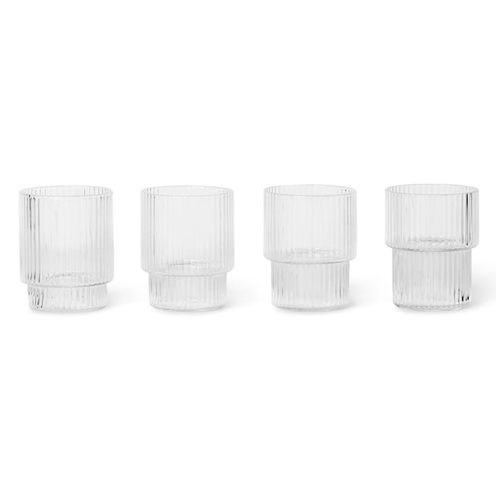 Copo Ripple small 6 cl, 4 un. - Clear - Ferm LIVING