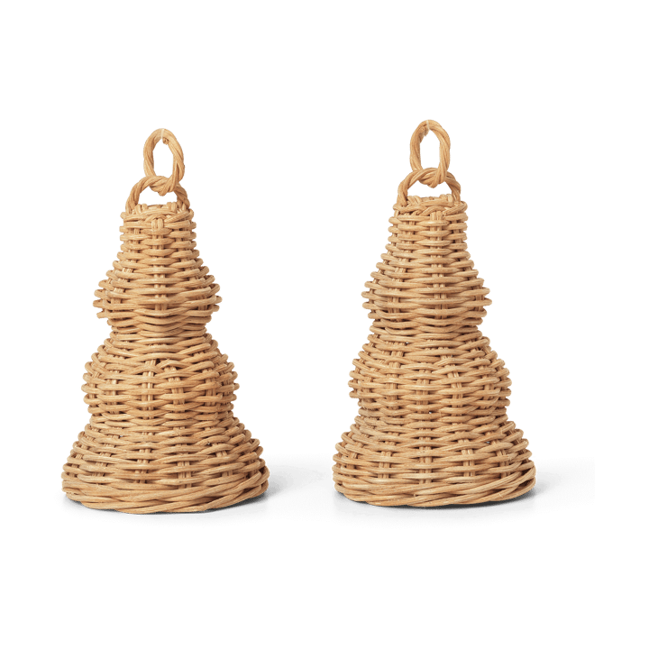 Decoração para árvore Braided Bell Baubles 2 unidades - Natural - Ferm LIVING