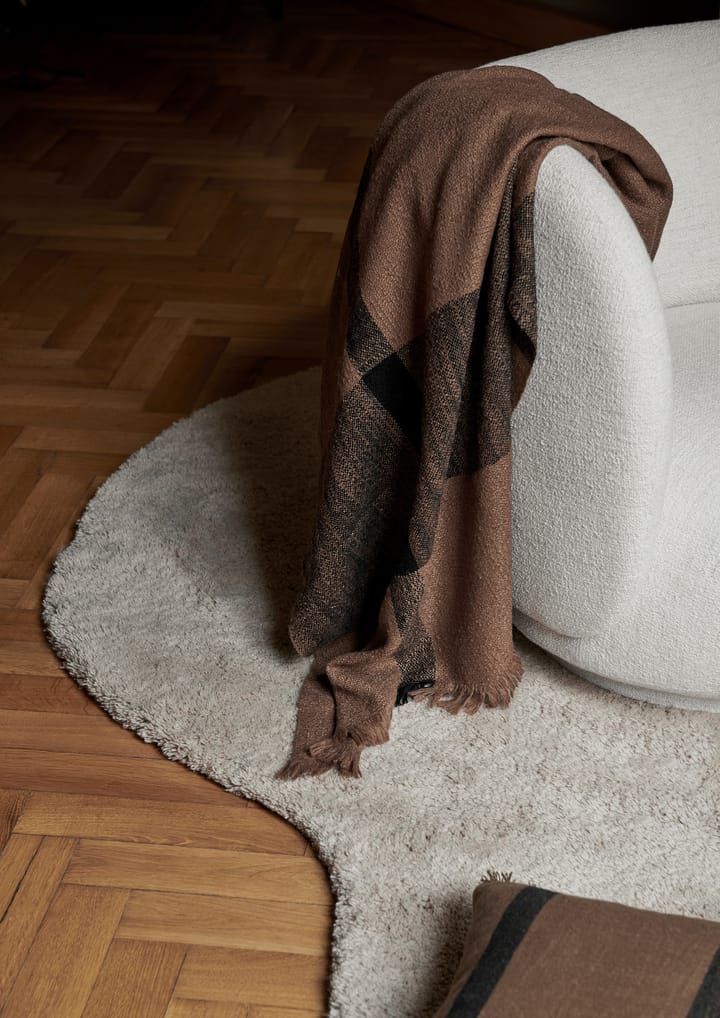 Dry manta de lã 120x180 cm - Alga Açucarada/Preto - ferm LIVING