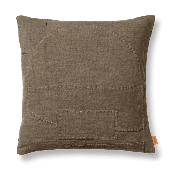 Fronha Darn 50x50 cm - Taupe Escuro - ferm LIVING