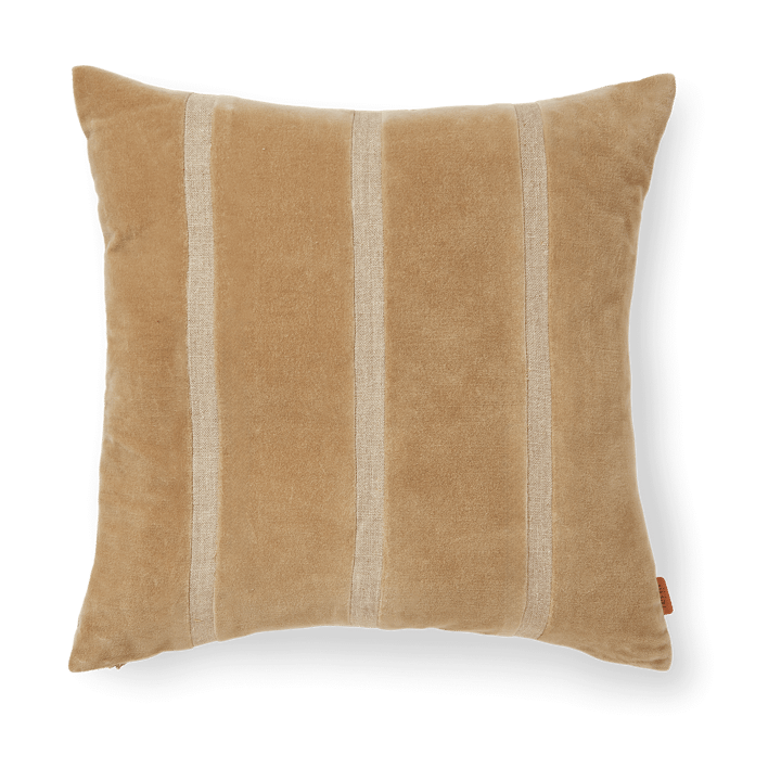 Fronha Senti Stripe 50x50 cm - Dark sand-linen - ferm LIVING