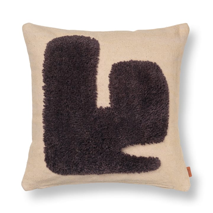 Lay almofada 50x50 cm - Sand / Marrom Escuro - Ferm LIVING