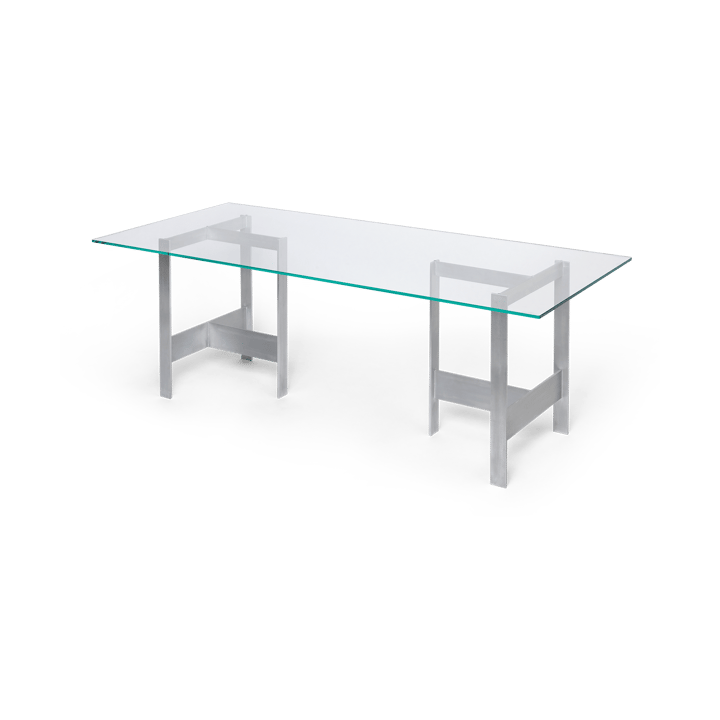 Mesa de jantar Lager 90x200 cm - Glass-aluminium - Ferm LIVING