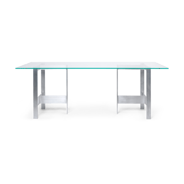 Mesa de jantar Lager 90x200 cm - Glass-aluminium - ferm LIVING