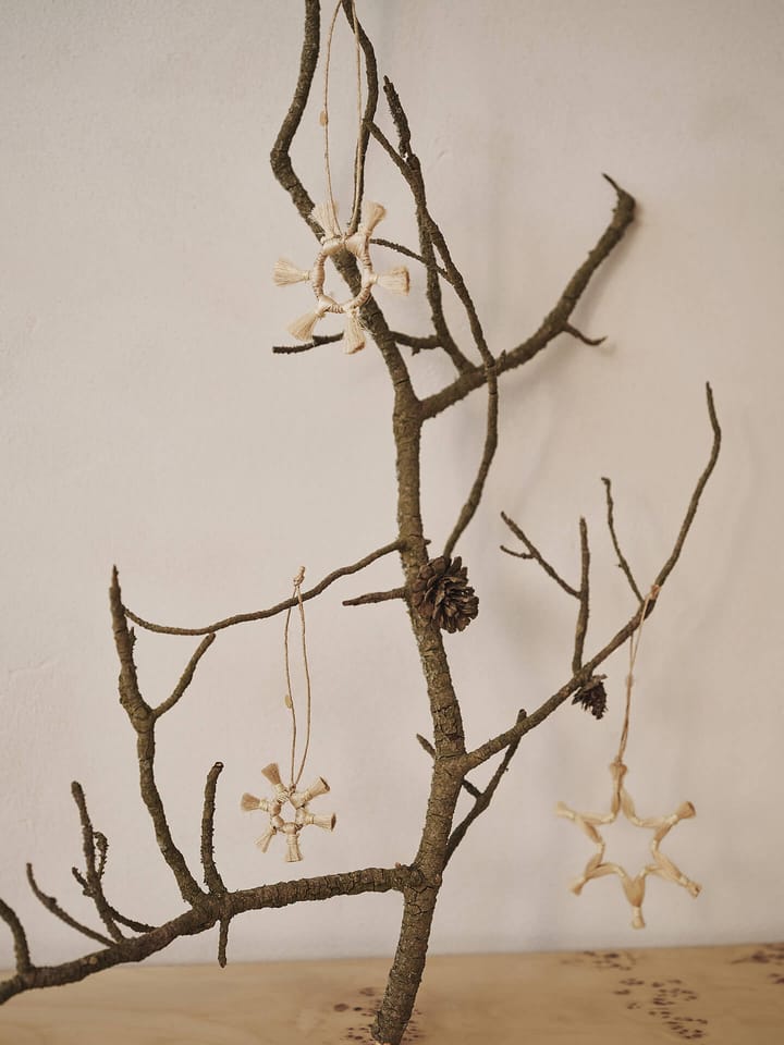 Pingente de natal Ferm Living Jute Stars, 3 un. - Natural - ferm LIVING