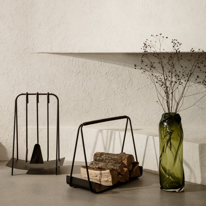 Port cesta de lareira, preto ferm LIVING