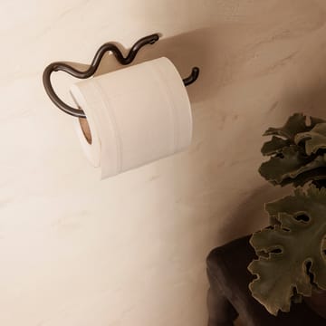 Porta-rolos de casa de banho Curvature - Latão preto - ferm LIVING