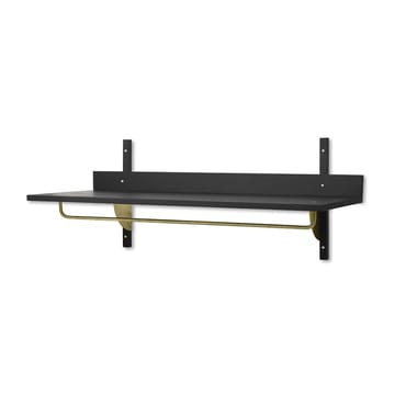 Prateleira com calha suspensa Sector 37x87 cm - Black ash-brass - ferm LIVING