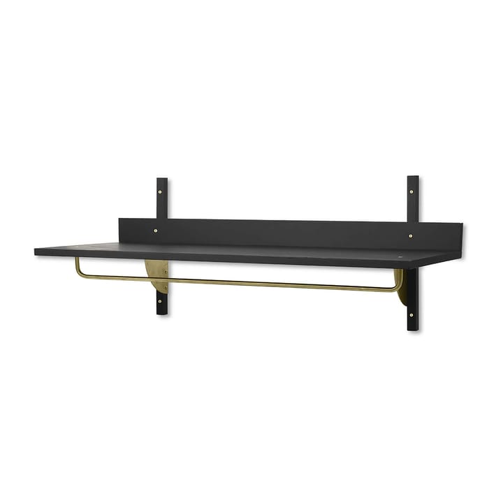 Prateleira com calha suspensa Sector 37x87 cm, Black ash-brass ferm LIVING