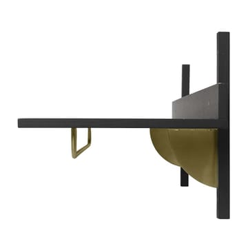 Prateleira com calha suspensa Sector 37x87 cm - Black ash-brass - ferm LIVING