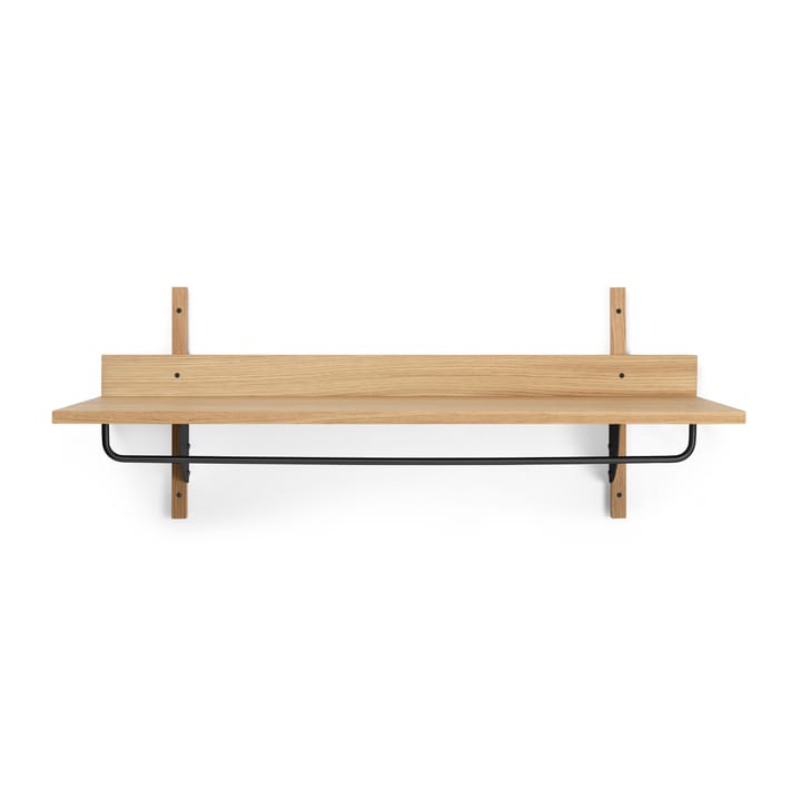 Prateleira com calha suspensa Sector 37x87 cm - Oak-black brass - Ferm Living