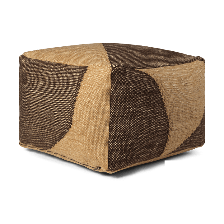 Pufe Forene square pouf 60x60x40 cm - Tan-Chocolate - Ferm LIVING