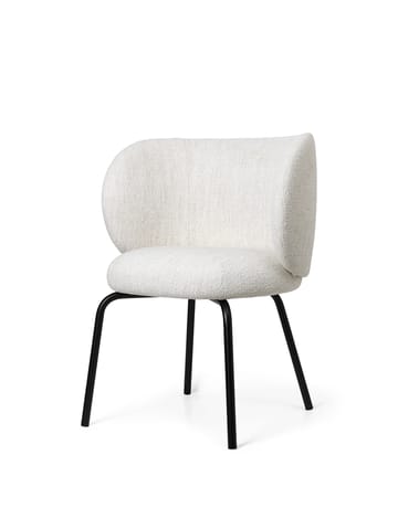 Rico cadeira de jantar- bouclé - Off-white-preto - ferm LIVING