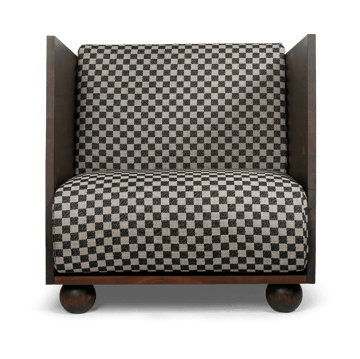 Rum Lounge Chair Check - Escuro manchado-areia-preto - ferm LIVING