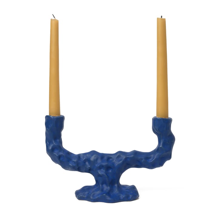 Suporte de velas Dito x2, Bright-blue ferm LIVING