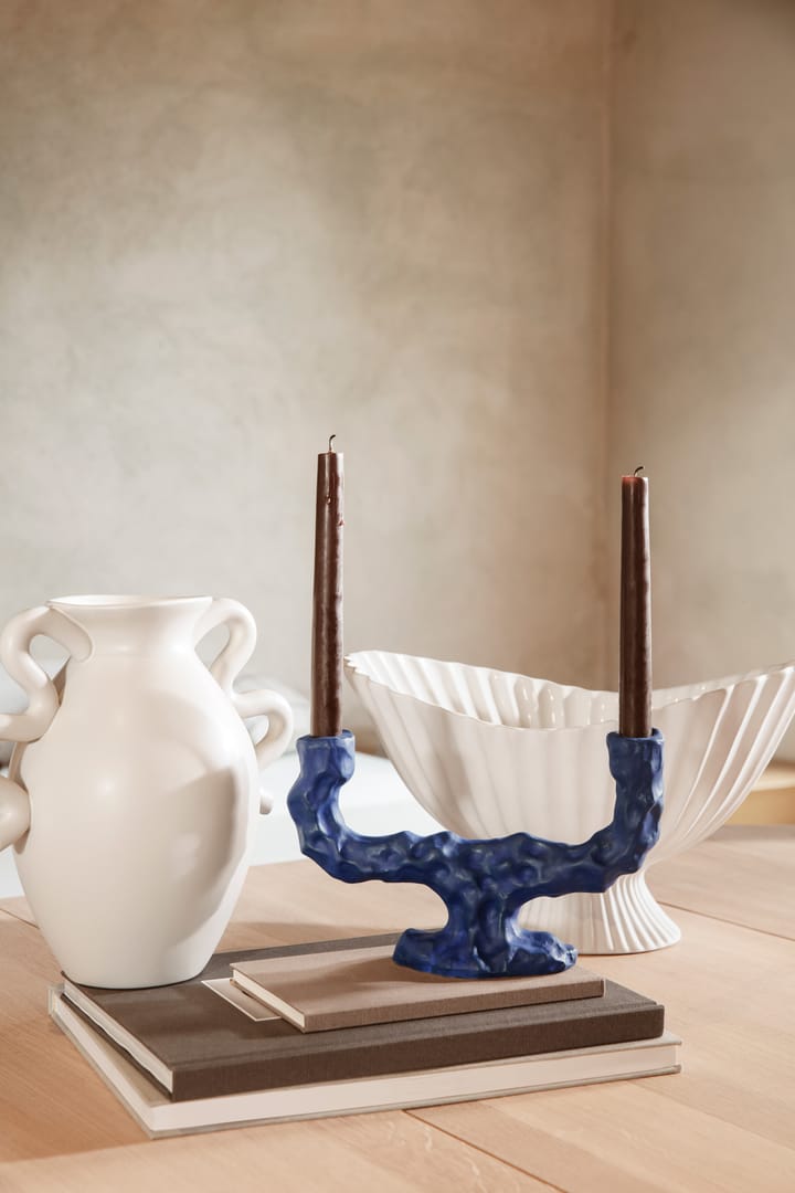 Suporte de velas Dito x2, Bright-blue ferm LIVING