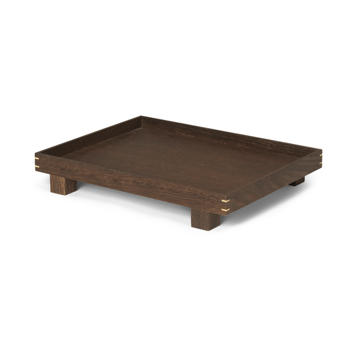 Tabuleiro de madeira Bon pequeno - Smoked oak - ferm LIVING