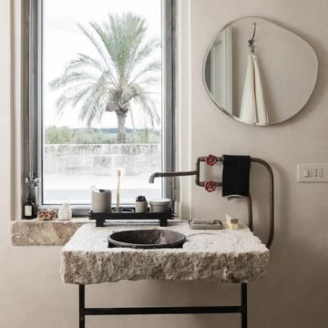 Tabuleiro decorativo Bon pequeno - bege-preto - ferm LIVING