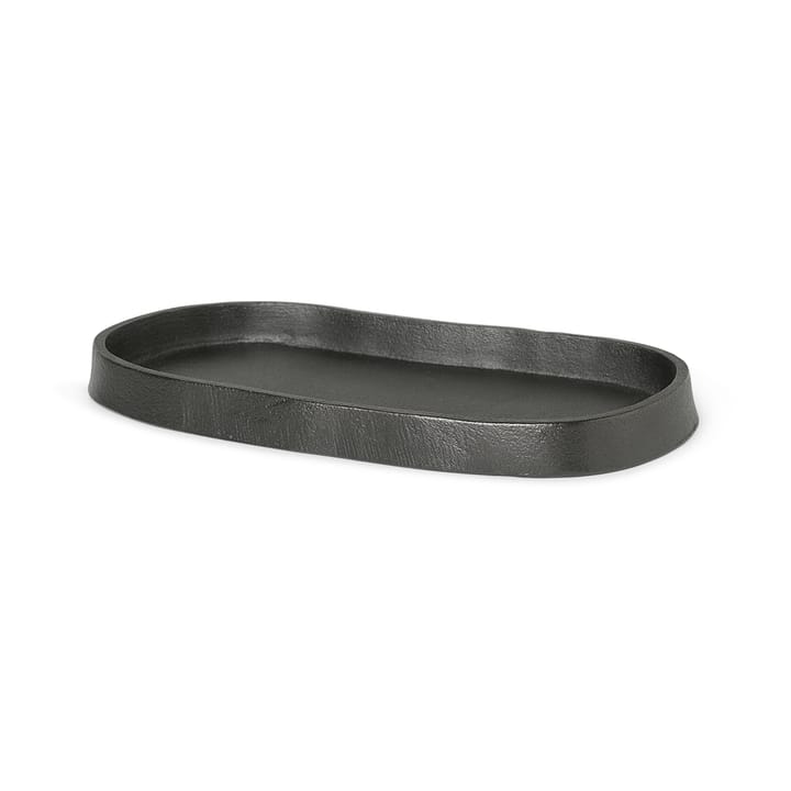 Tabuleiro oval Yama 9,5x19 cm - Alumínio escurecido - Ferm LIVING