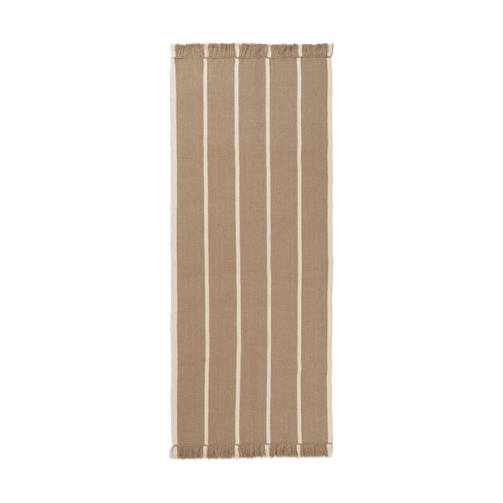 Tapete Calm kelim - Dark Sand, Off-white, 80x200 cm - Ferm LIVING