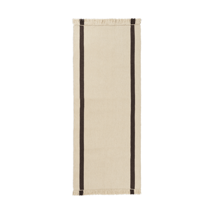 Tapete Calm kelim - Off-white, Coffee, 80x200 cm - Ferm Living