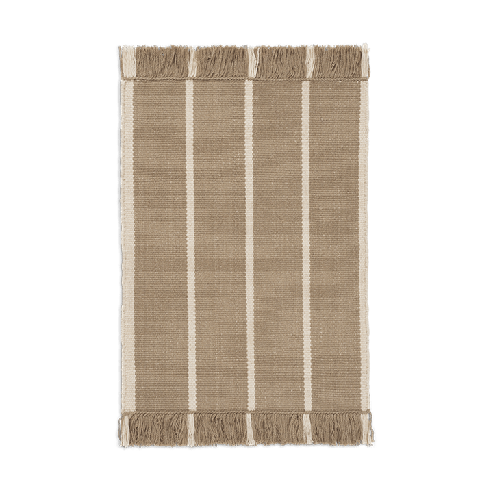 Tapete de entrada Calm kelim - Dark Sand, Off-white, 50x70 cm - ferm LIVING