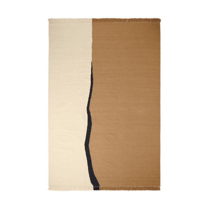 Tapete Soil Kelim - Dark sand-off white, 200x300 cm - ferm LIVING