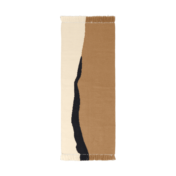 Tapete Soil Kelim - Dark sand-off white, 70x180 cm - Ferm Living