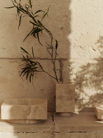 Tigela decorativa Hew alta - Travertine - Ferm Living