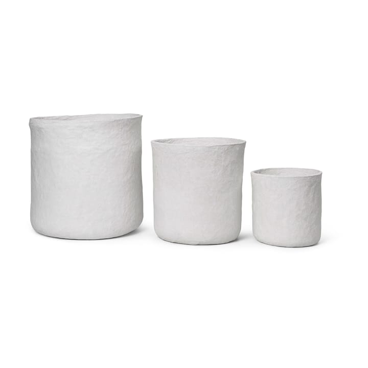 Vary cesta de armazenamento 3 peças - Branco - Ferm LIVING